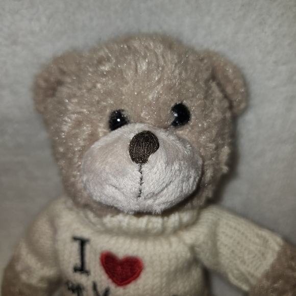 Unipak Designs Collectible Bear 10" Plush  I Love Las Vegas Sweater 2015 Beige - Picture 3 of 10